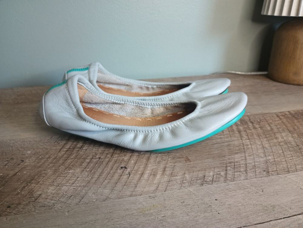 Tieks Womens Ballet Flats 7 Light Grey Foldable Travel Classic Minimalist